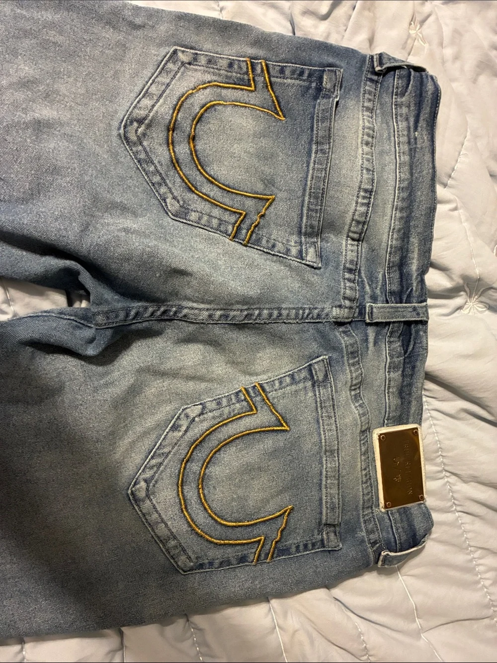 True Religion Men's Light Wash Skinny Jeans